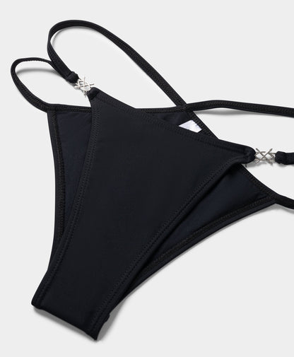 Black Metal Shield Bikini Bottom