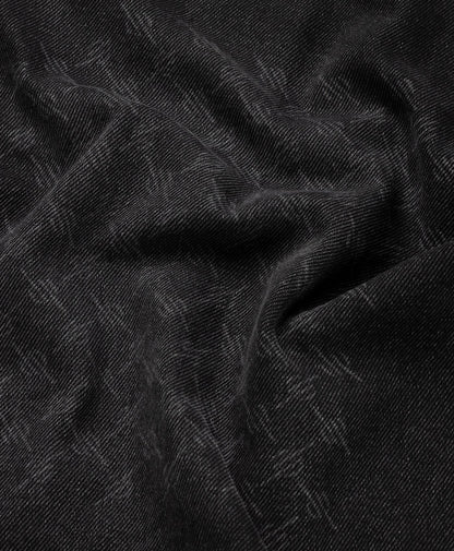 Black Mongram Wrap Denim Skirt