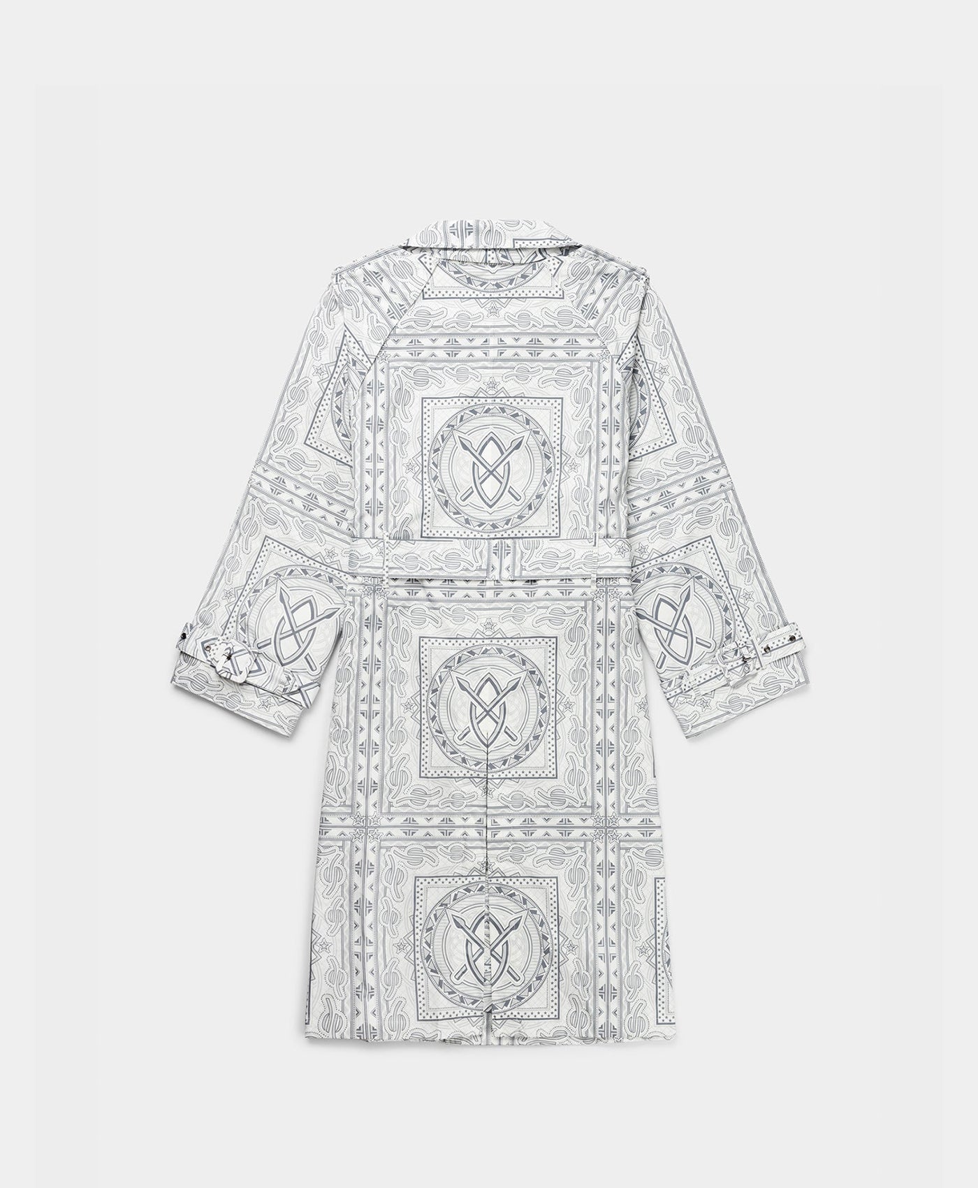 Grey Green Bandana Mamo Long Jacket