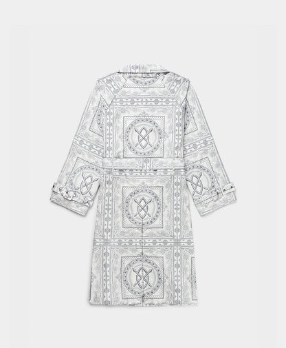 Grey Green Bandana Mamo Long Jacket