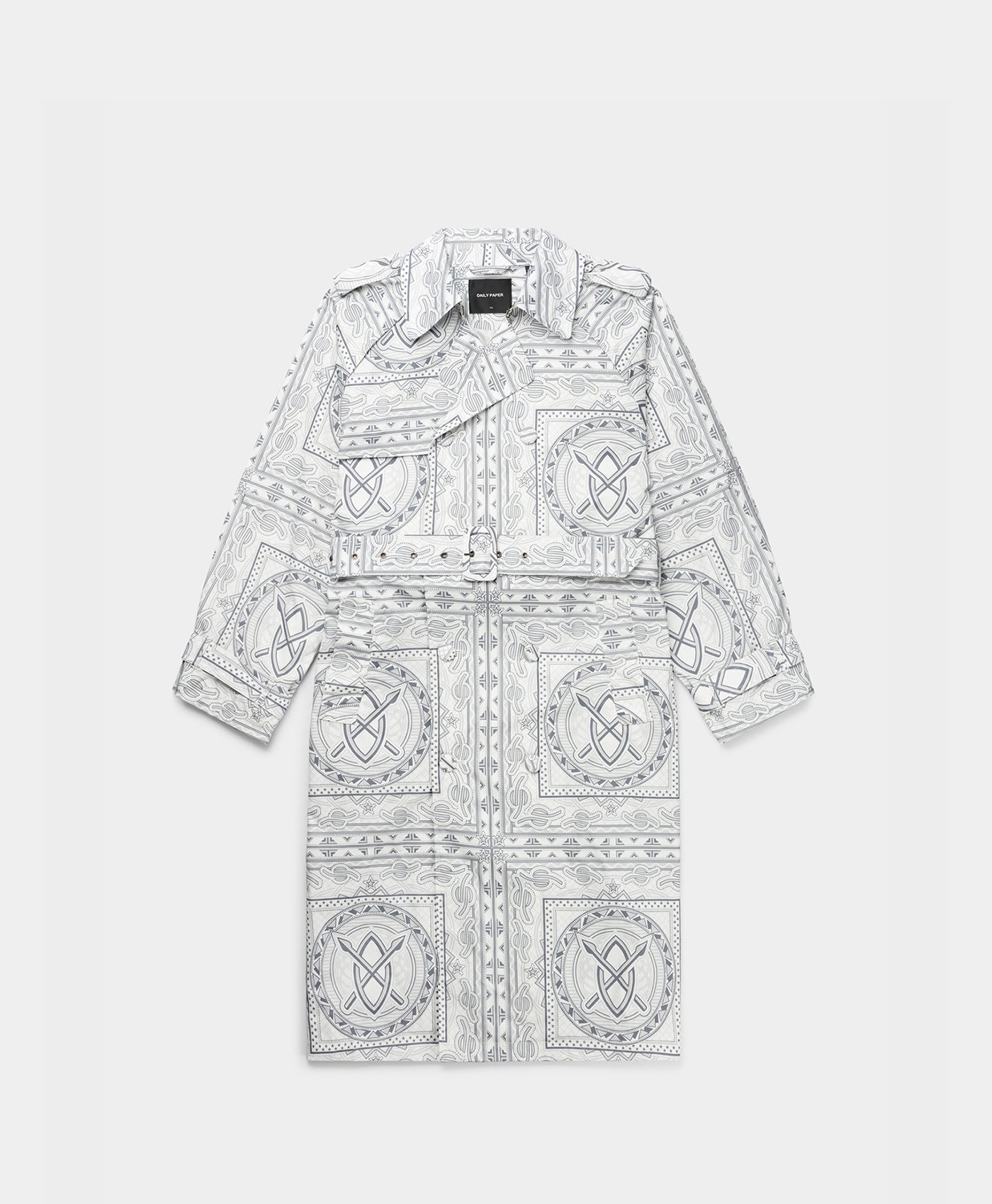 Grey Green Bandana Mamo Long Jacket