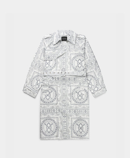 Grey Green Bandana Mamo Long Jacket