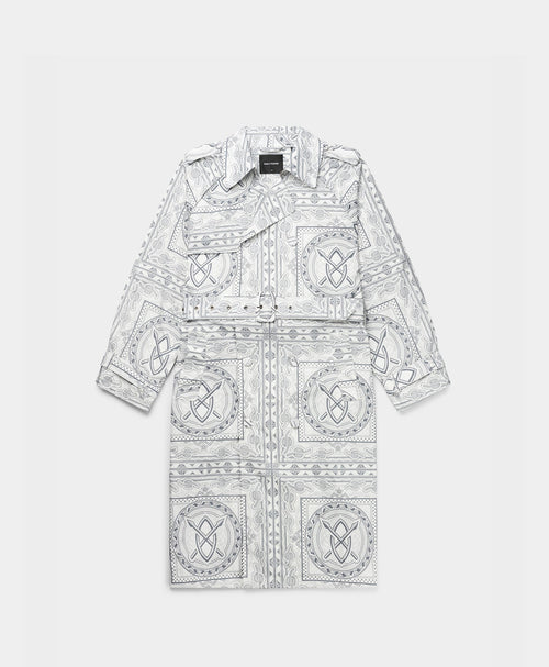 Grey Green Bandana Mamo Long Jacket