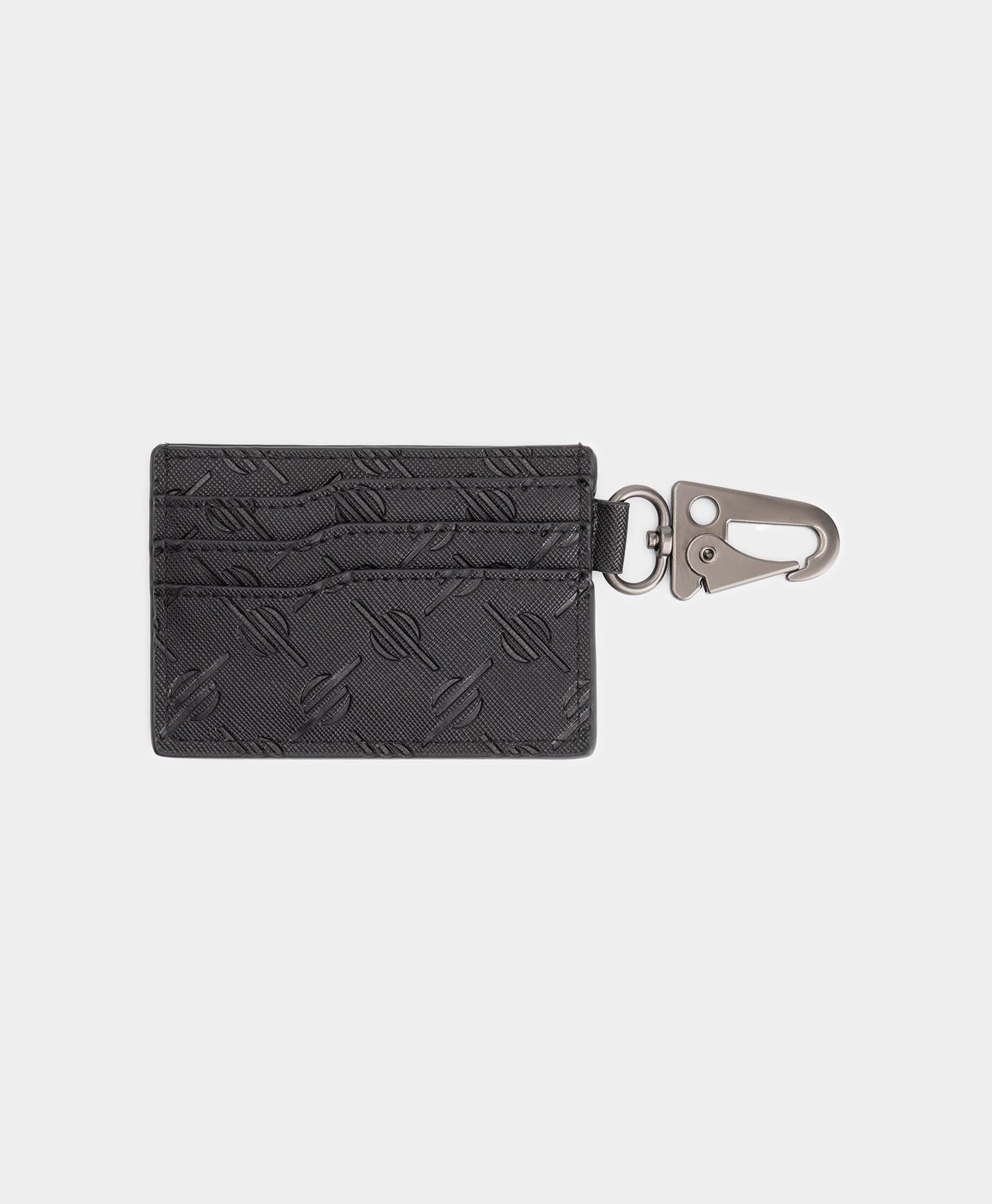Black EMB Monogram Necard Keychain