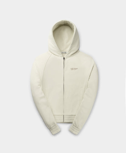 Frost White Njeri Oversized Zipper Hoodie