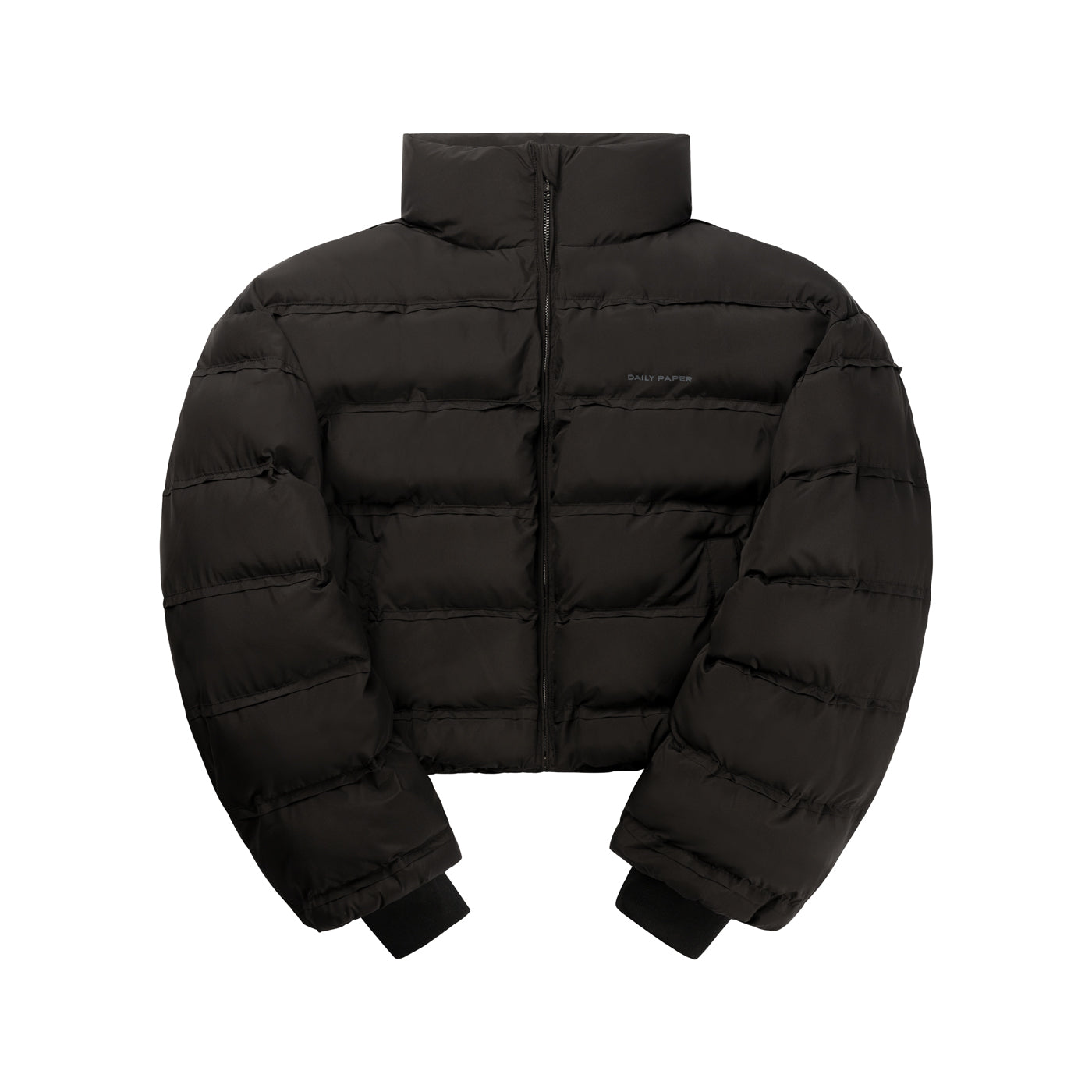 Black Relaxed Short Puffer