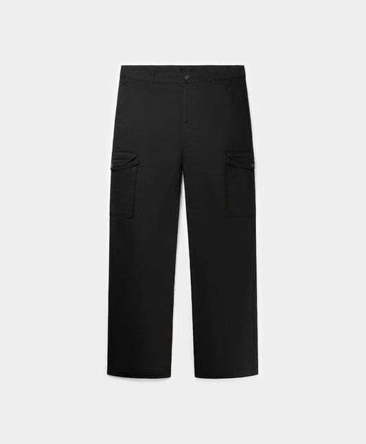 Black Oyster Ripstop Cargo Pants