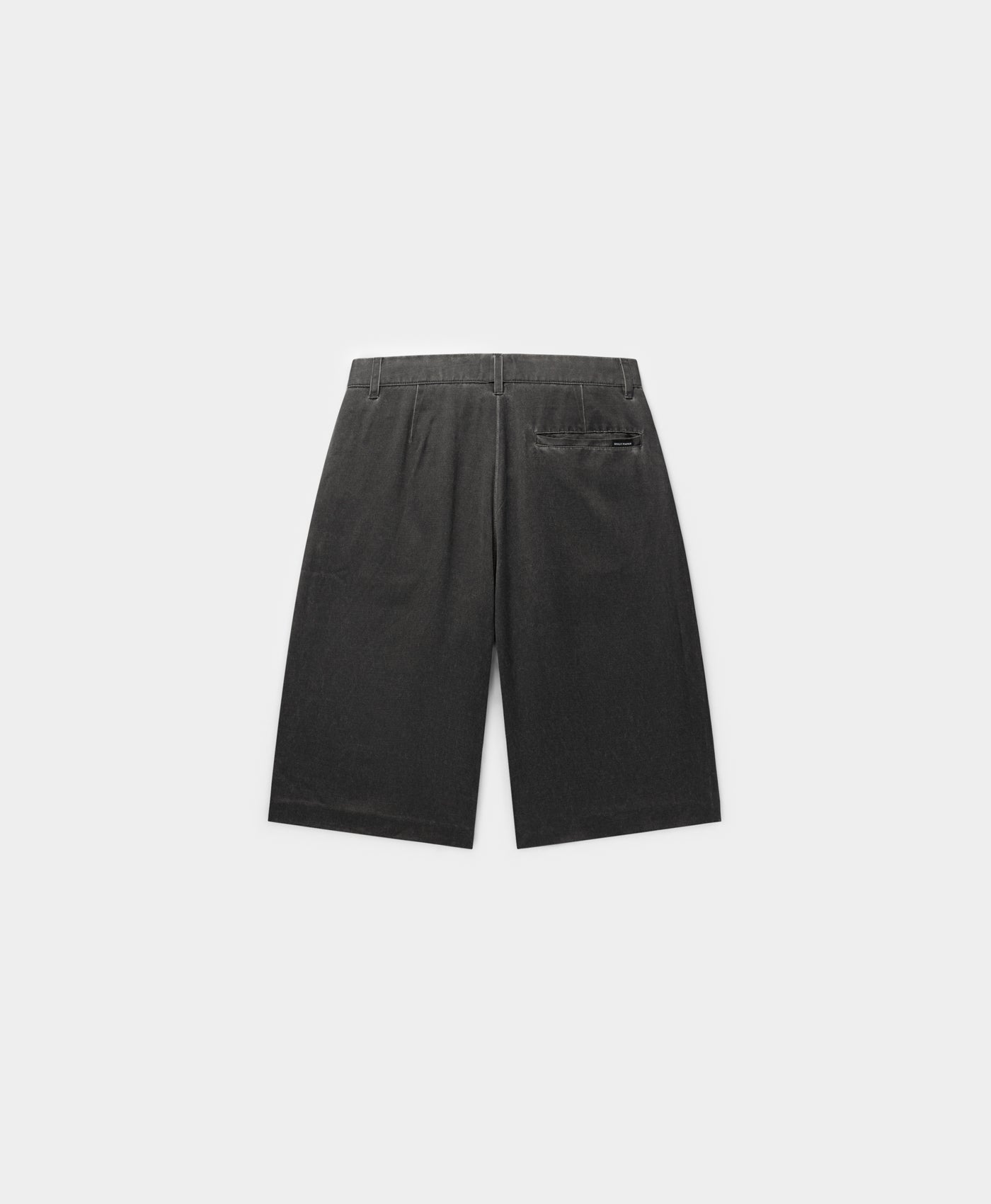 Black Oyster Satin Washed Short