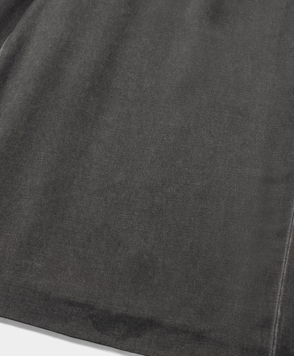 Black Oyster Satin Washed Short