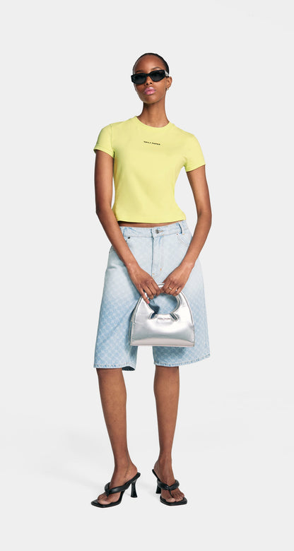 Daiquiri Green Logotype Cropped T-Shirt