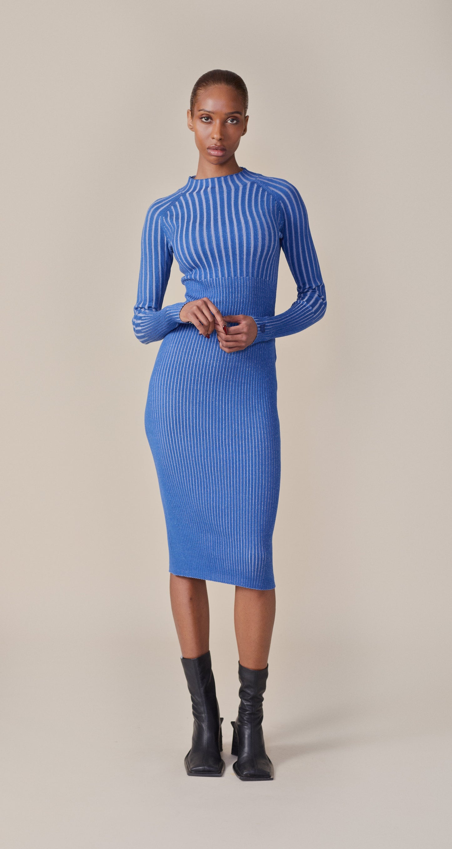 True Blue Dias Knit Sweater Dress