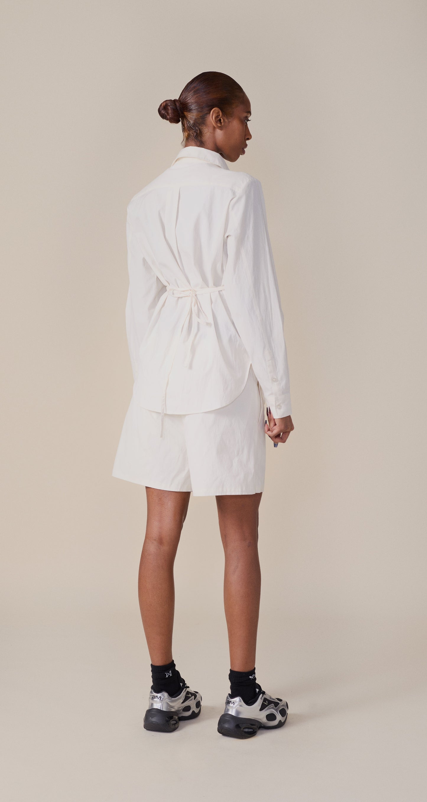 Gardenia Monogram Button-up Shirt