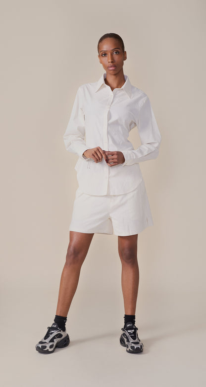 Gardenia Monogram Button-up Shirt