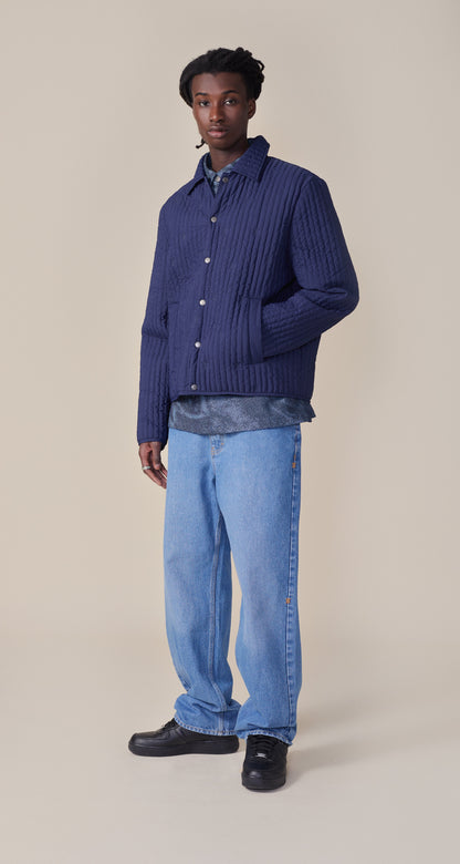 Maritime Blue Shield Quilted Jacket