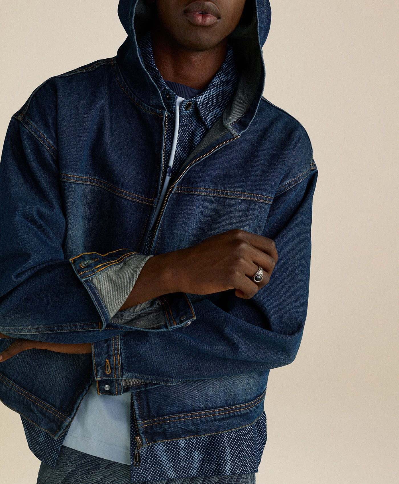 Blue Indigo Washed Denim Jacket