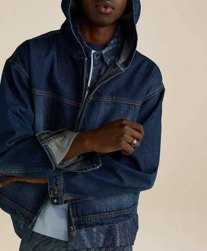 Blue Indigo Washed Denim Jacket