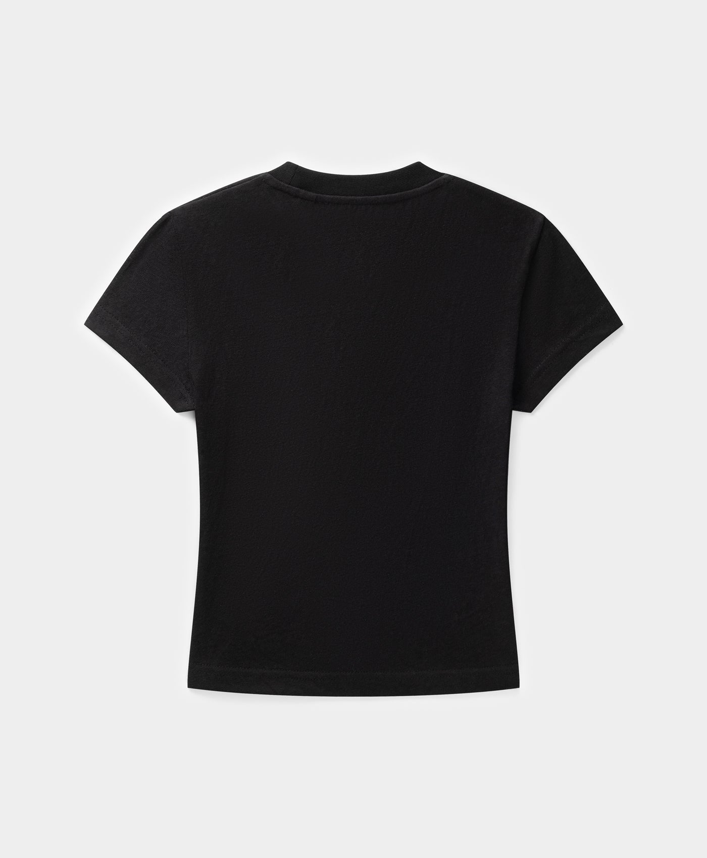 Black Sticker Cap Sleeve T-Shirt