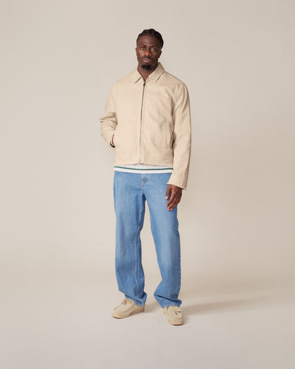 Beige Twill Workwear Jacket