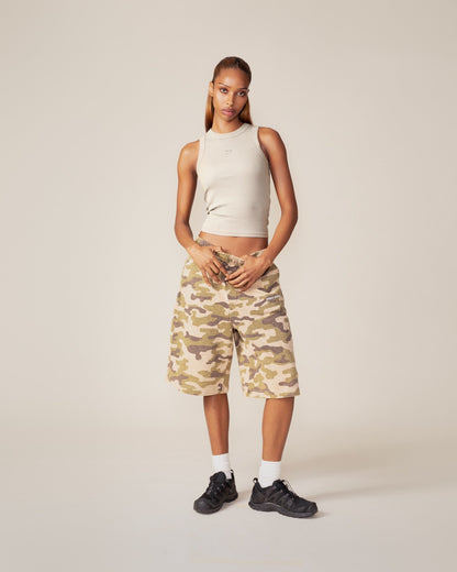 Peyote Beige Unit Rib Top