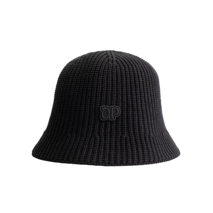 Black Unit Knitted Bucket Hat