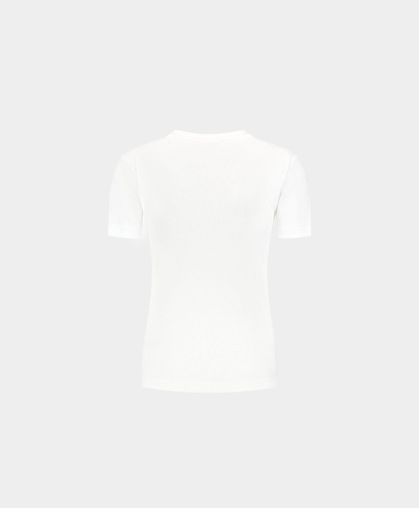 White Unit Rib Fitted T-Shirt