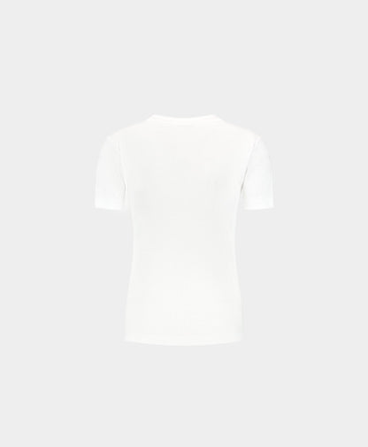 White Unit Rib Fitted T-Shirt