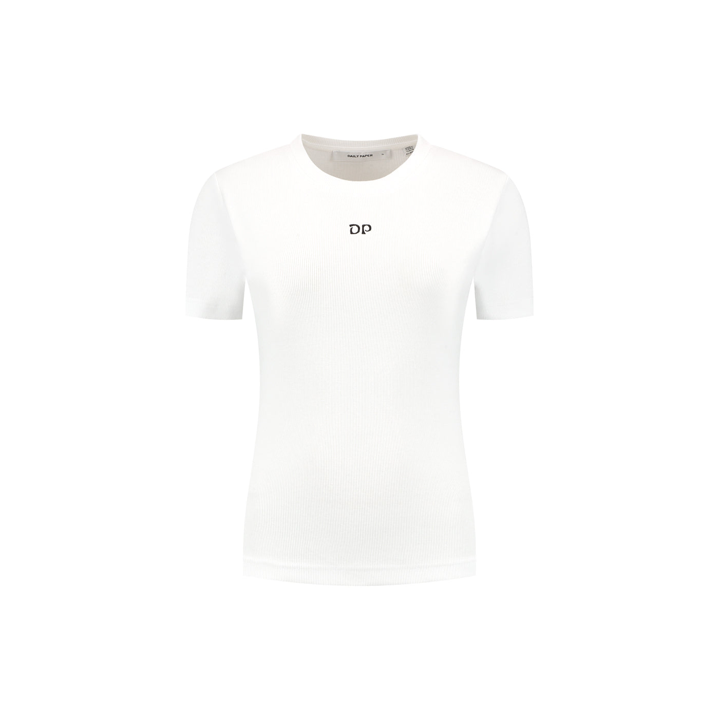 White Unit Rib Fitted T-Shirt