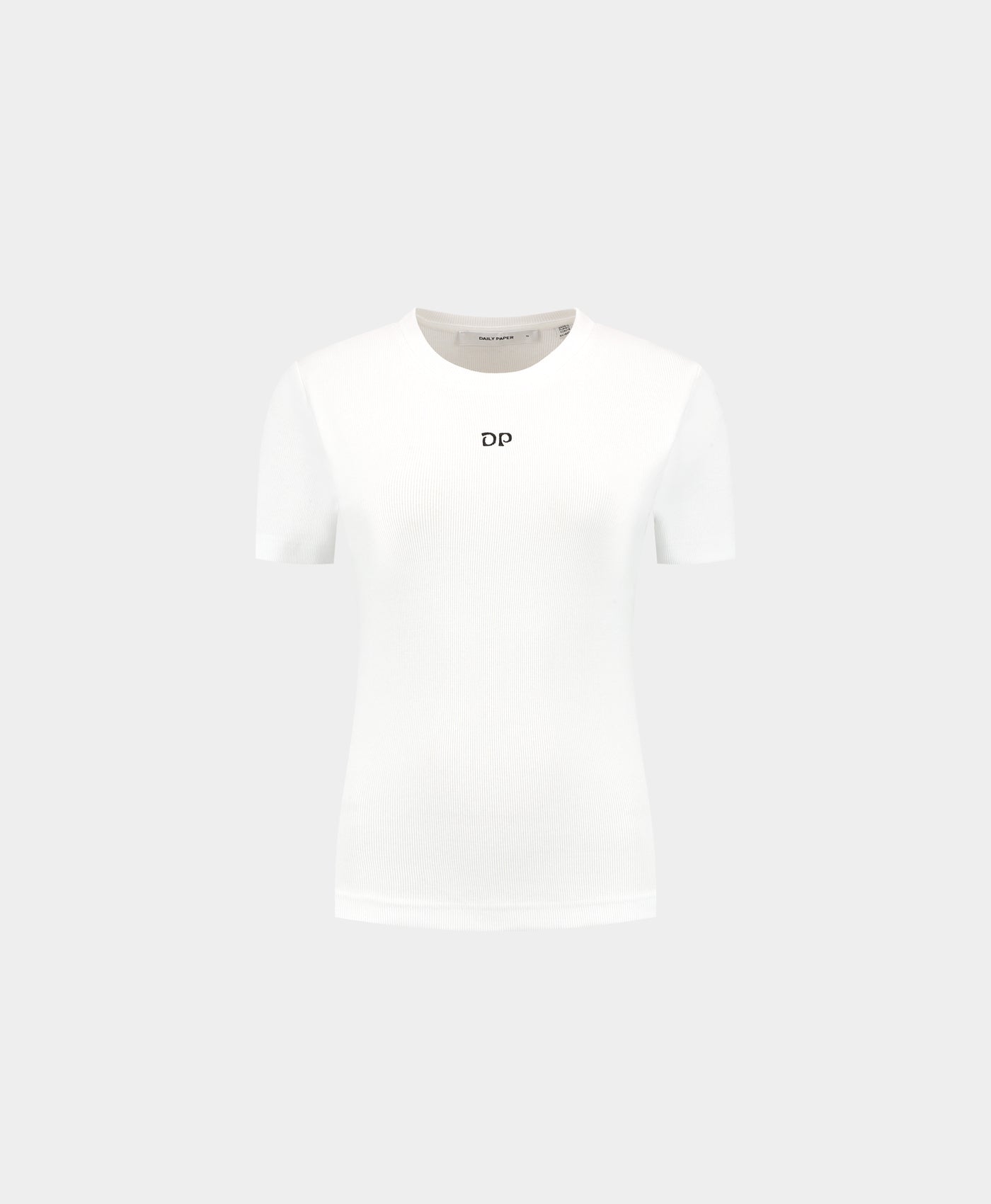 White Unit Rib Fitted T-Shirt
