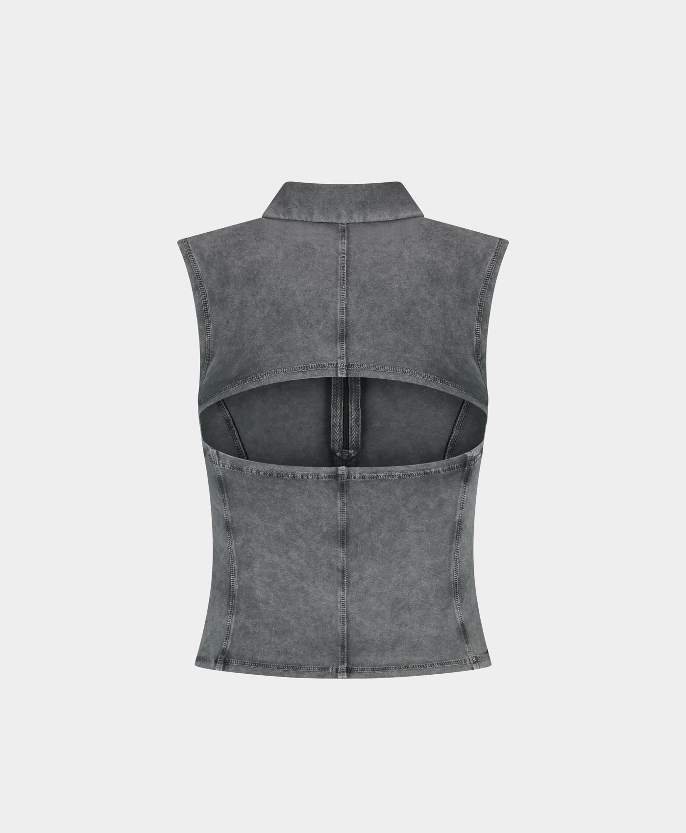 Formal Grey Washed Jersey Polo