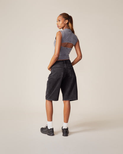 Formal Grey Washed Jersey Polo