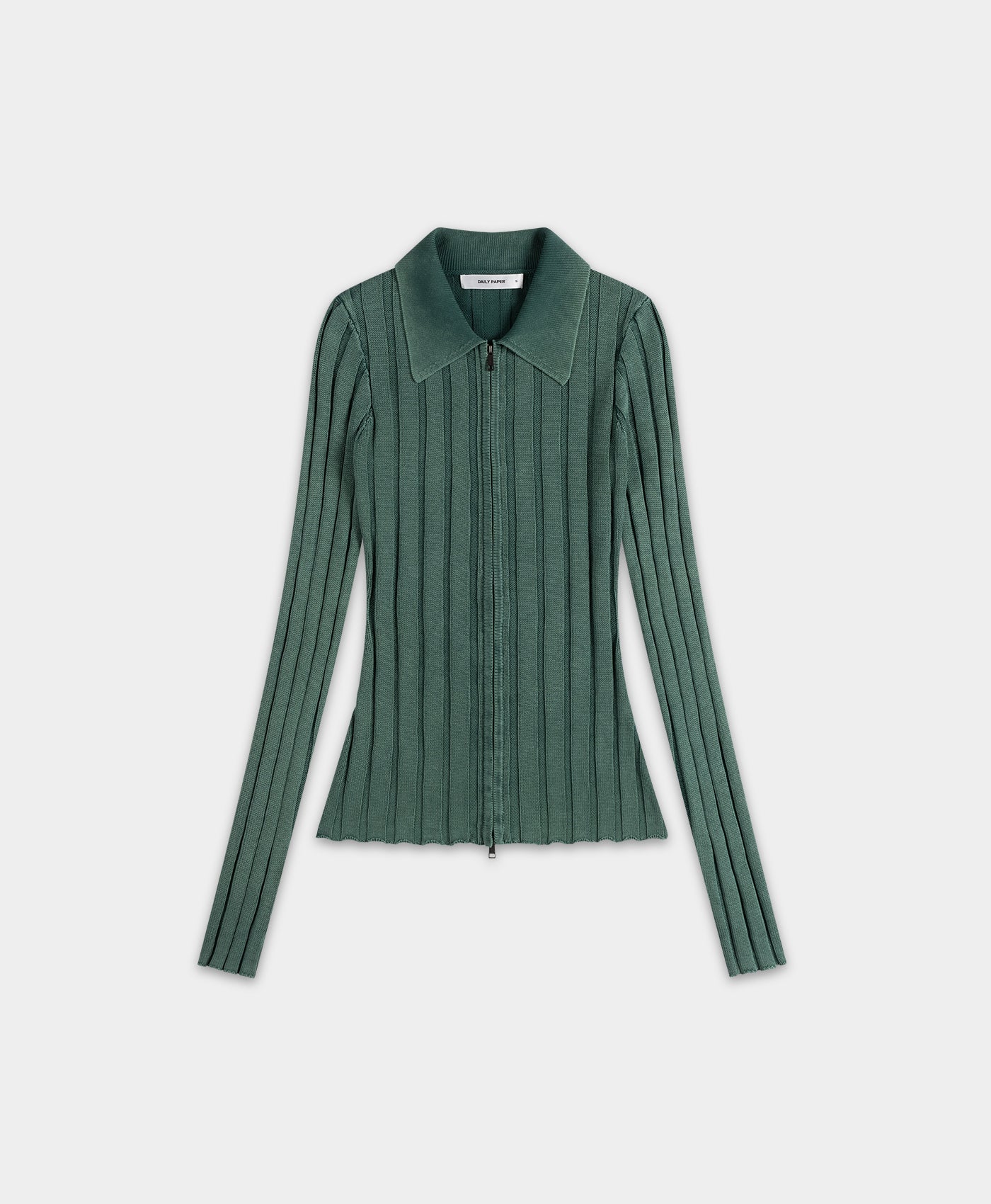 Bistro Green Washed Knit Cardigan