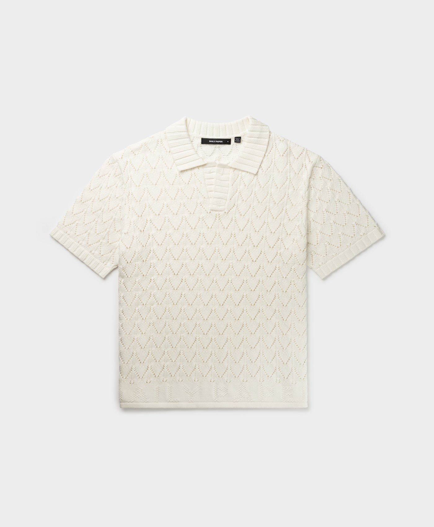 White Yinka Relaxed Knit Sweater Polo