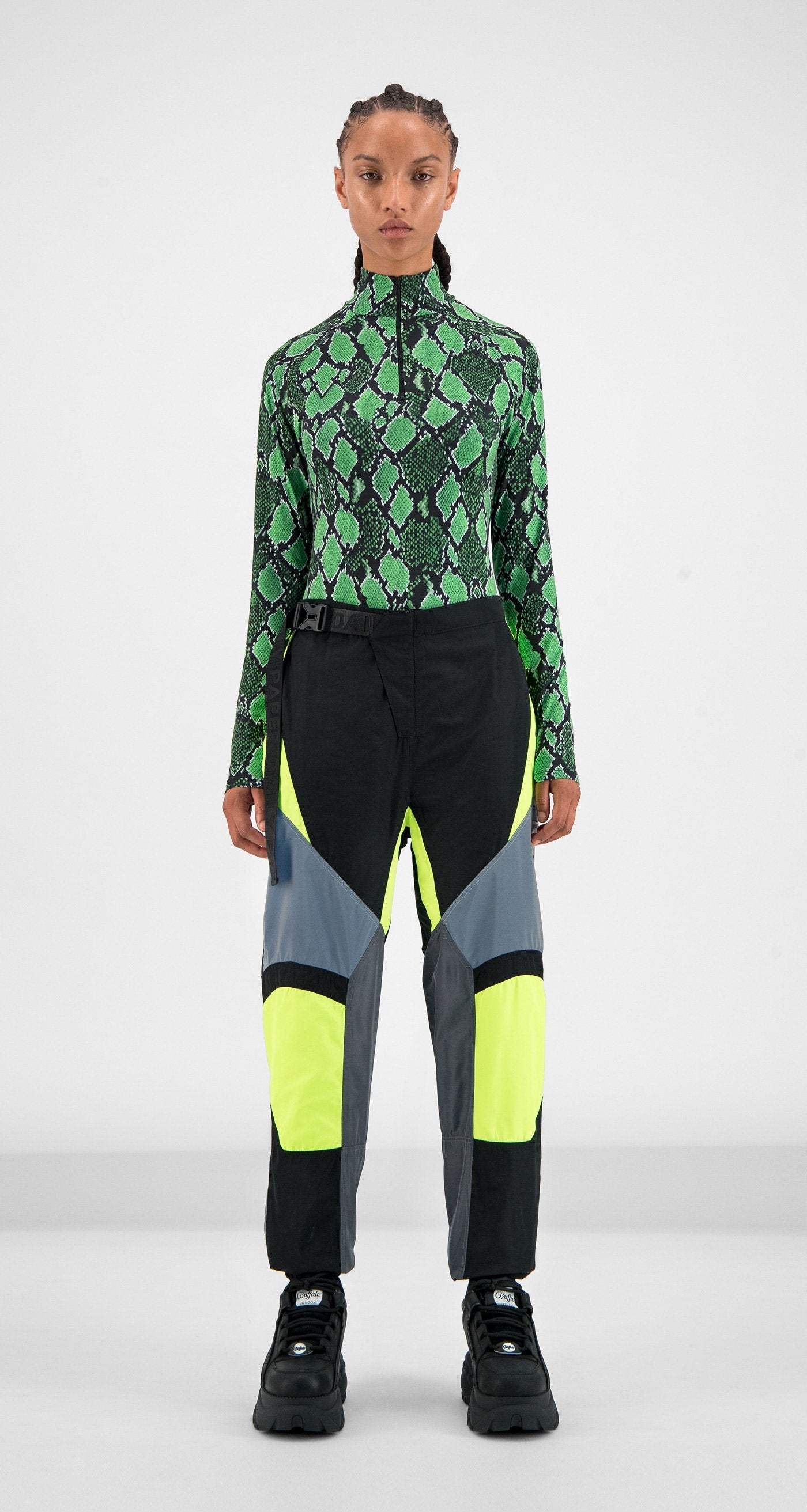 Yellow Grey Girt Pants