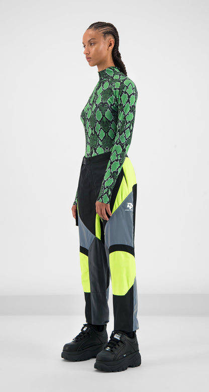 Yellow Grey Girt Pants