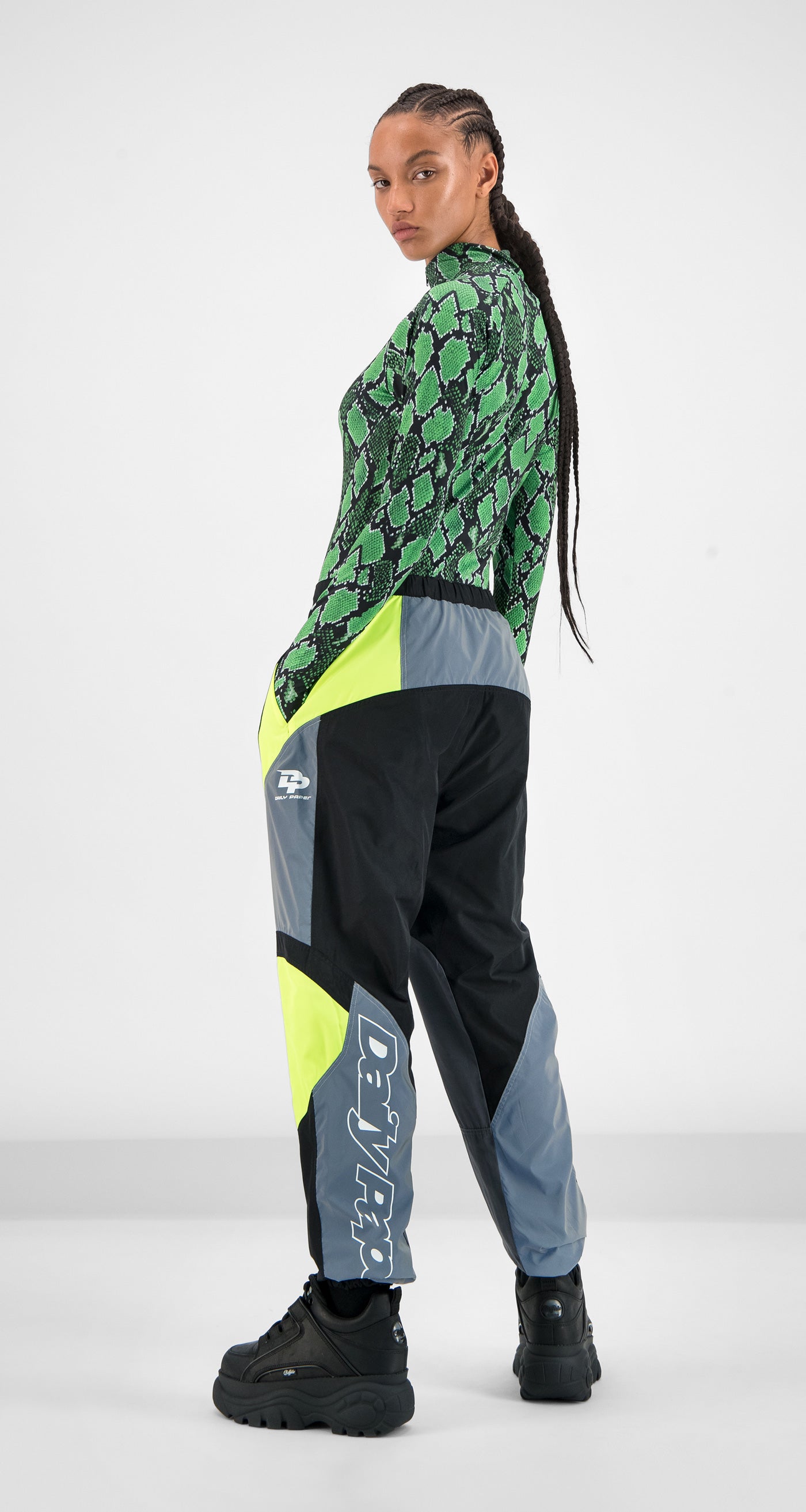 Yellow Grey Girt Pants