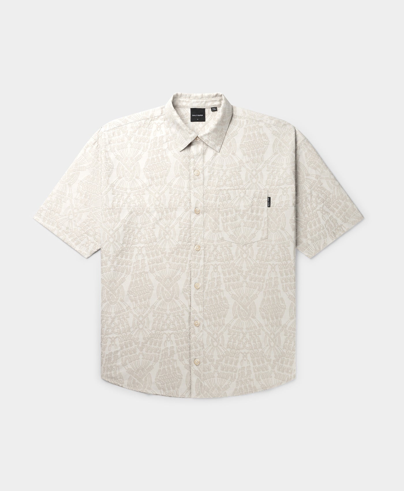 Moonstruck Grey Zuri Macrame Jacquard Relaxed Shirt