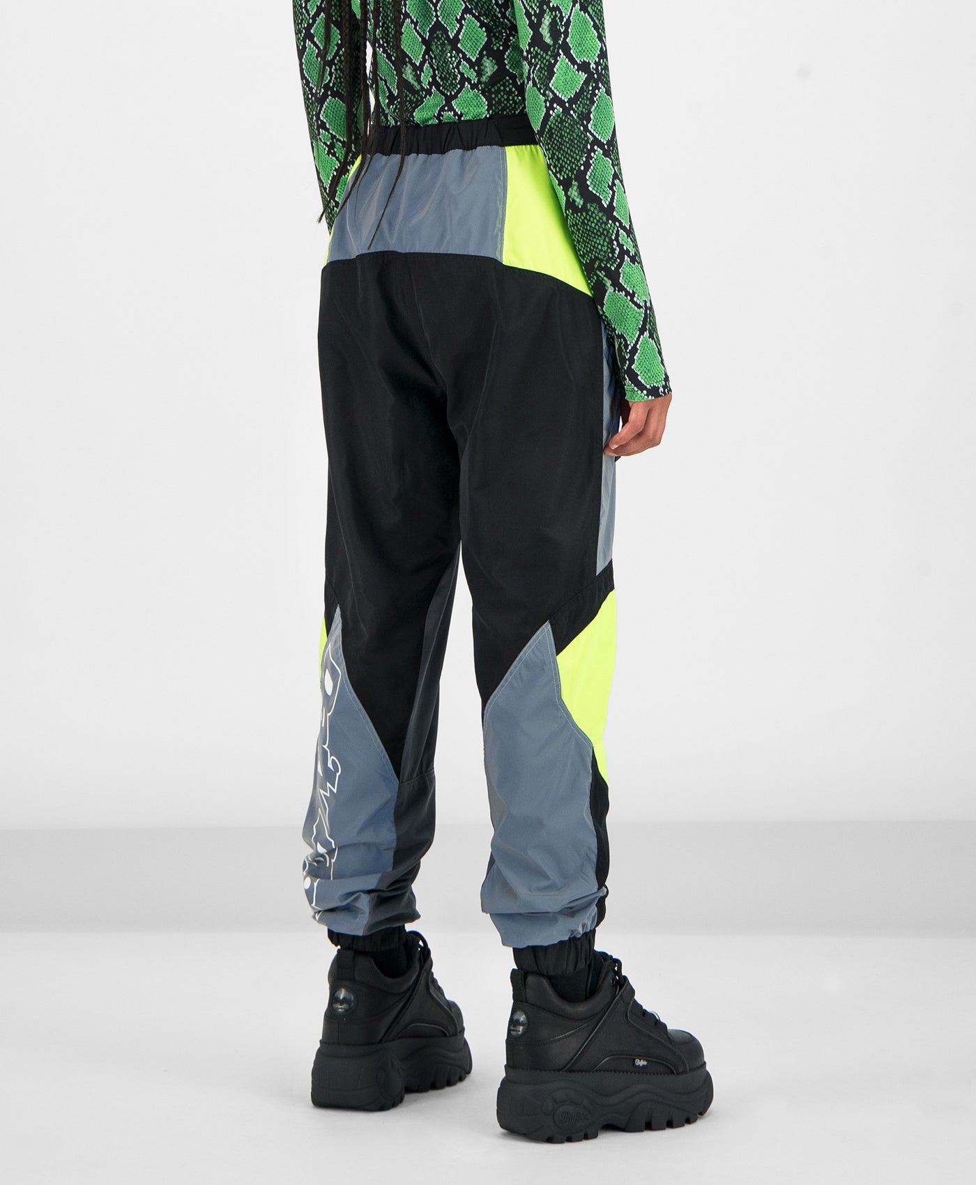 Yellow Grey Girt Pants