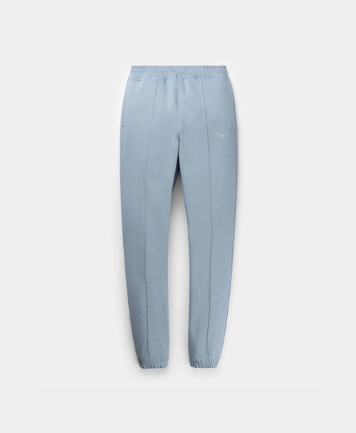 Rainwashed Blue Ety Script Jog Pants