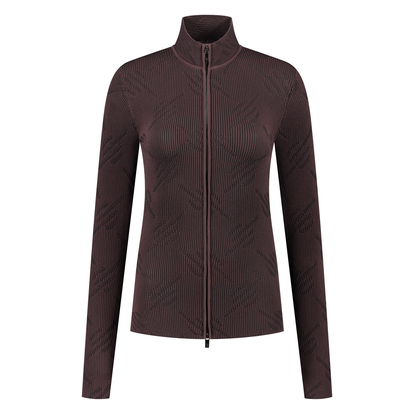 Roast Brown Knitted Monogram Cardigan